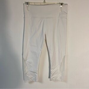 Lululemon Athletica Pants Cropped Mesh Mid Rise White Size 8